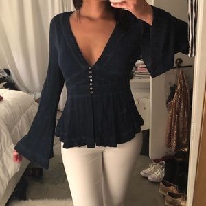 Free People Bell Sleeve Top